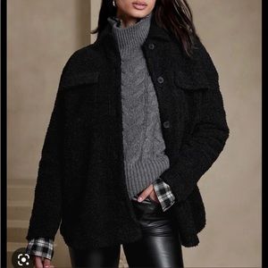 Banana Republic Petite Sherpa Shacket XXS